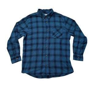 Northeast Outfitters Mens‎ XL Blue Plaid Flannel Long Sleeve Button Up Shirt